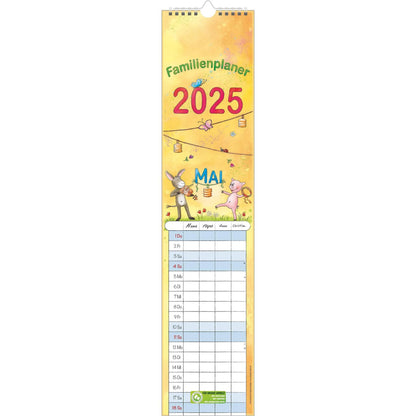 Familieplanner cartoon kalender 2025