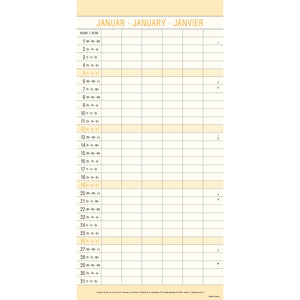 GreenLine Pastel Familieplanner 2025