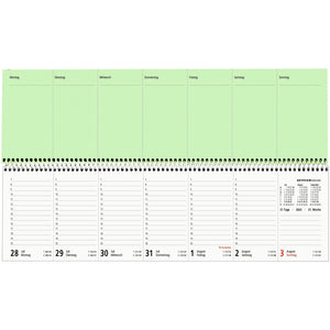 Bureaukalender Perfo XL rood 2025