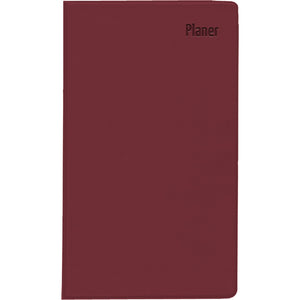 Zakplanner Leporello PVC bordeaux 1M/1S 2025