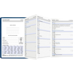 Zakplanner Leporello PVC blauw 1M/1S 2025