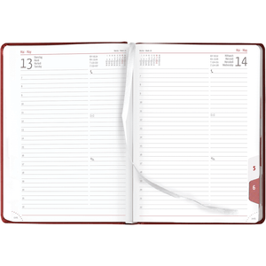 Boekkalender Premium Fire zwart-rood A5 2025