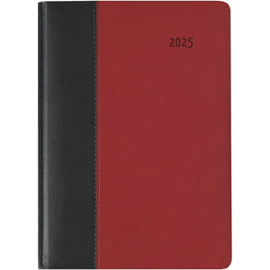 Boekkalender Premium Fire zwart-rood A5 2025