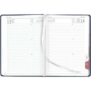 Boekkalender Tucson blauw A5 register 2025