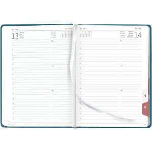 Boekkalender Tucson turquoise A5 register 2025