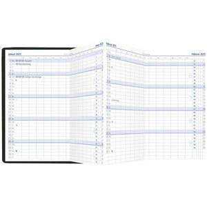 Zakplanner 1M/2S Leporello diverse kleuren 2025