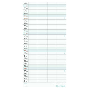 Familieplanner XL met 4 kolommen 2025