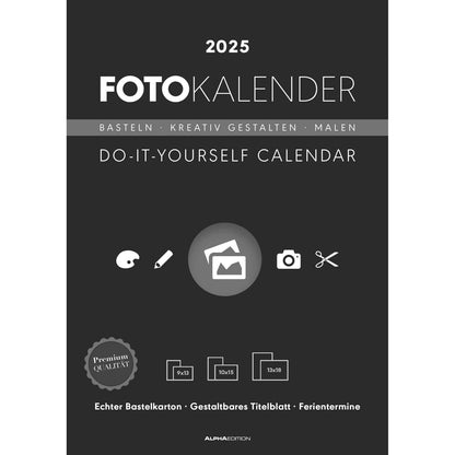 Fotoknutselkalender zwart A4 2025