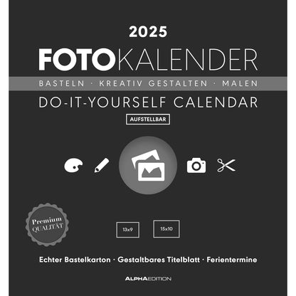 Fotoknutselkalender zwart 2025