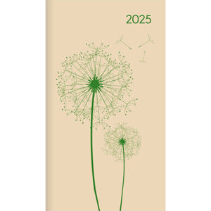 Paardebloemen in miniplannerstijl 2025