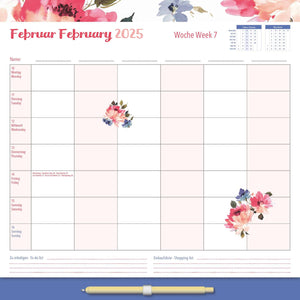 Familieweekkalender Bloemen 2025