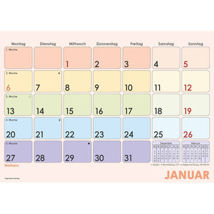 Kleurrijke maandelijkse afsprakenkalender 2025 1M/1S