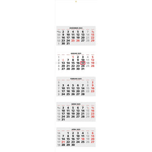 5-maands kalender "Leeds" Duits grijs 2025