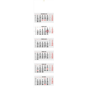 6-maands kalender "Warschau" Duits grijs 2025