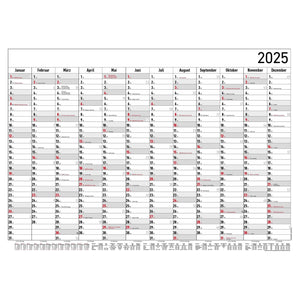 Jaarplanner "Müritz" XL 12 maanden zwart-rood 2025