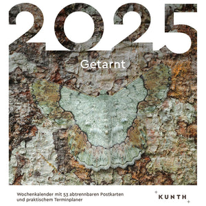 Ansichtkaartkalender gecamoufleerd 2025