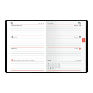 Zakplanner - Flex zwart 1 week/2 pagina's