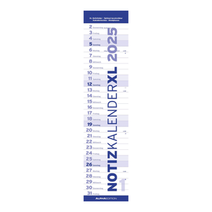 Notitiekalender XL BLAUW 2025